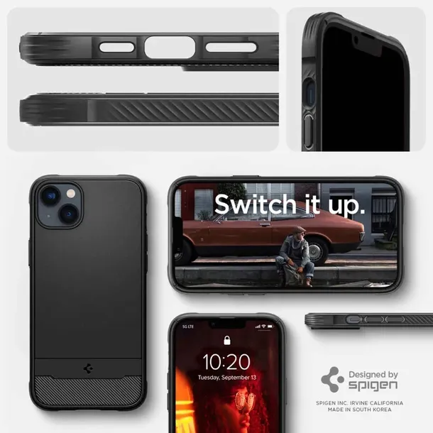 etui-spigen-rugged-armor-magsafe-do-iphone-14-czarne-stan-nowy-kolor-czarny