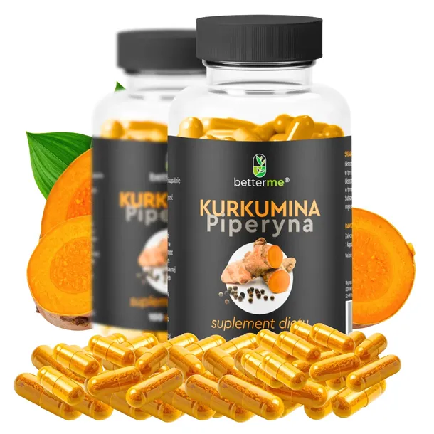 Kurkumina Tabletki 200mg 95% Piperyna Curcumin W Kapsułkach Z Pieprzem
