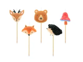 swieczki-pikery-zwierzeta-lesne-5-szt