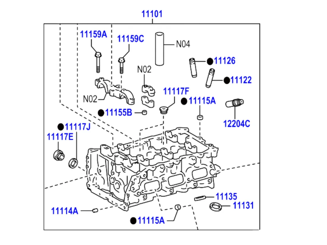 toyota-yaris-gr-glowica-silnika-11101-19555-oe