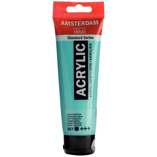 Farba akrylowa Talens Amsterdam 120ml Turquoise green do płótna malarskiego