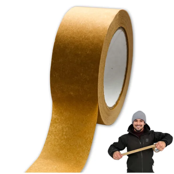 Taśma klejąca Papierowa EKO do pakowania 48mm x 50m F-TAPE Klej Solvent