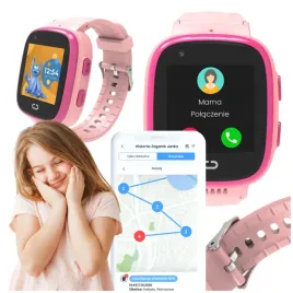Zdjęcie produktu Smartwatch dla dzieci Locon Watch Video Różowy GPS idealny na PREZENT