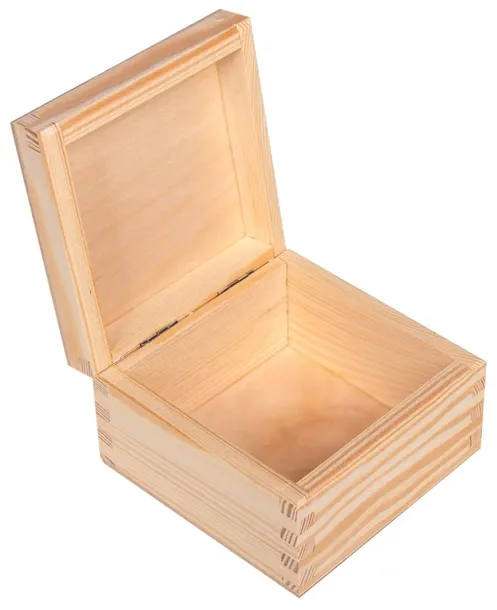 Drewniane PUDEŁKO PREZENT POJEMNIK 10x10cm SZKATUŁKA SKRZYNKA ORGANIZER