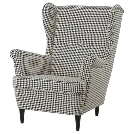 ikea-strandmon-fotel-uszak-vibberbo-czarny-bezowy