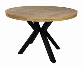 stol-okragly-rozkladany-o-90-190-dab-odwieczny-czarne-nogi-metal-x
