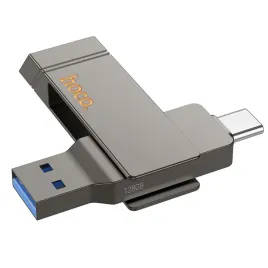 pendrive-128gb-usb-3-2-usb-a-usb-c-hoco-ud15-szary