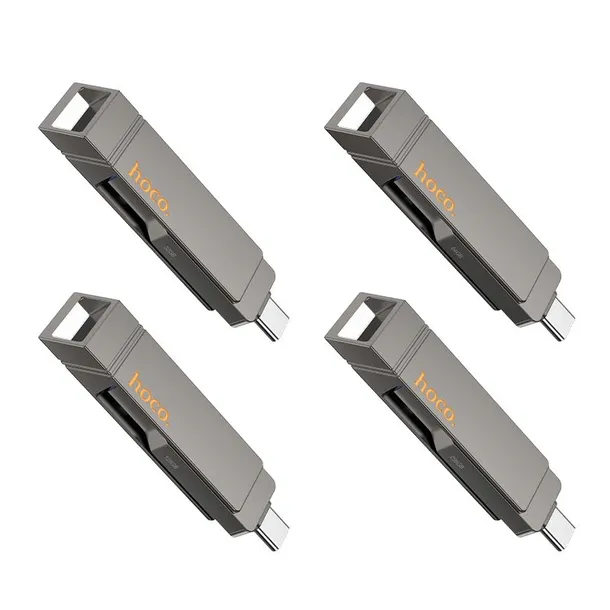 pendrive-128gb-usb-3-2-usb-a-usb-c-hoco-ud15-szary