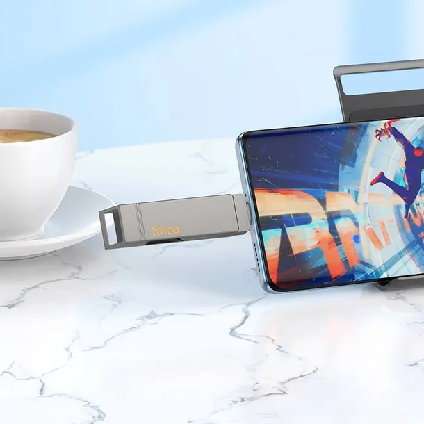 pendrive-128gb-usb-3-2-usb-a-usb-c-hoco-ud15-szary