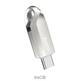 pendrive-64gb-usb-3-0-usb-a-usb-c-hoco-ud8-nikiel