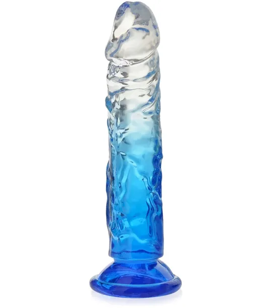 ŻELOWY PENIS SEX DILDO DONG 17cm DWUKOLOROWY SZTUCZNY CZŁONEK DLA KOBIET