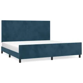 rama-lozka-z-zaglowkiem-aksamitny-203x206cm-ciemnoniebieski