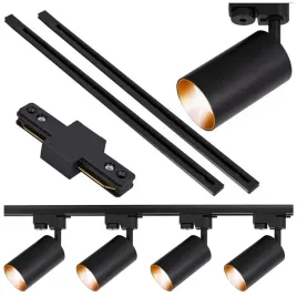zestaw-oswietlenie-szynowe-4x-lampa-gu10-listwa-2m-czarna-zlota-szyna-led
