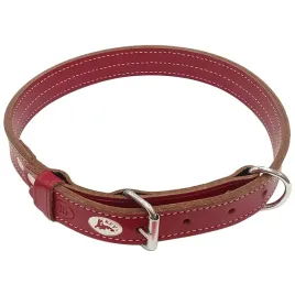 obroza-dla-psa-skorzana-3-razy-szyta-51-60cm-czerwona-polski-producent