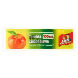 Zdjęcie produktu Jan Niezbędny Torebki Śniadaniowe Z Klipsami 100 Sztuk