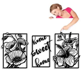 obraz-azurowy-dekoracja-scienna-kwiaty-home-sweet-home-salonu-tryptyk-duzy
