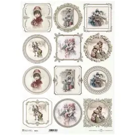 papier-ryzowy-do-decoupage-a3-r957l-vintage-ramki-postacie-zimowa-sceneria