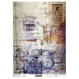 papier-ryzowy-do-decoupage-a4-r1691-zegarek-kieszonkowy-maszyna-do-pisania