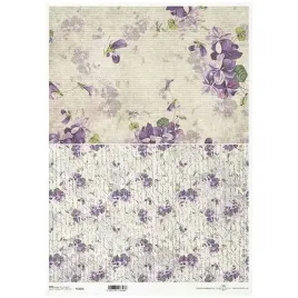 papier-ryzowy-do-decoupage-a3-itd-1020l-kwiaty-fiolki