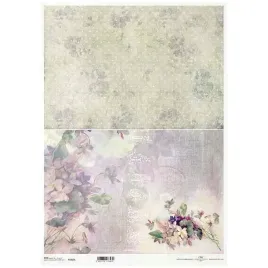 papier-ryzowy-do-decoupage-a3-itd-1019l-kwiaty-fiolki-kropeczki
