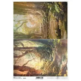 papier-ryzowy-do-decoupage-a4-itd-r2125-tajemniczy-las-drzewa