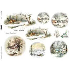 papier-ryzowy-do-decoupage-a3-r141l-boze-narodzenie-zimowe-widoczki-kosciol