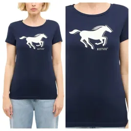t-shirt-damski-mustang-loa-regular-fit-bawelniany-granatowy-s