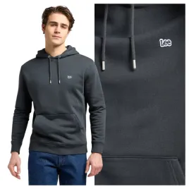 bluza-meska-lee-plain-hoodie-washed-black-czarna-bawelniana-s