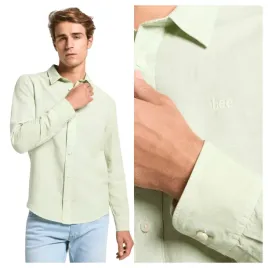 koszula-meska-lee-patch-shirt-jasnozielona-soft-sage-bawelniana-xl