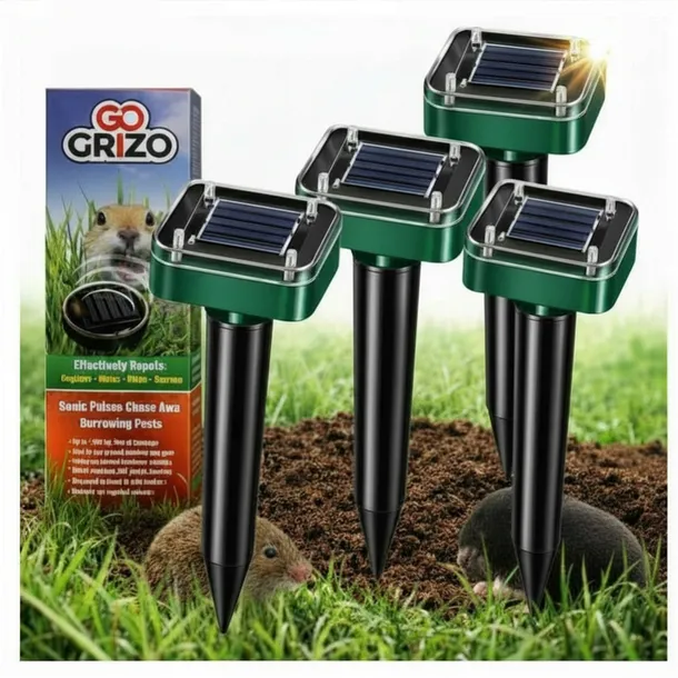 4x MOCNY ODSTRASZACZ SOLARNY NA KRETY NORNICE GRYZONIE SILNY ODSTRASZACZ