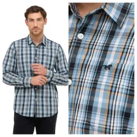 koszula-meska-mustang-chester-poplin-bawelniana-niebieska-kratka-xl