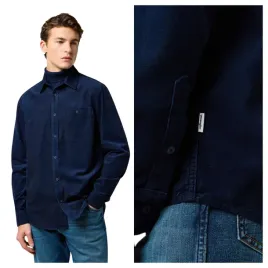 koszula-meska-wrangler-1-pkt-corduroy-shirt-navy-sztruks-casual-m