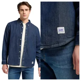 koszula-meska-lee-button-down-niebieska-jeansowa-klasyczna-s