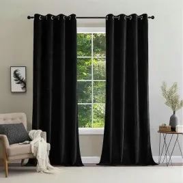 zaslony-gotowe-na-przelotkach-aksamitne-zestaw-2-szt-kolor-czarny-132x220cm