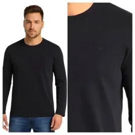 koszulka-meska-mustang-arlington-czarna-jet-black-dlugi-rekaw-xl