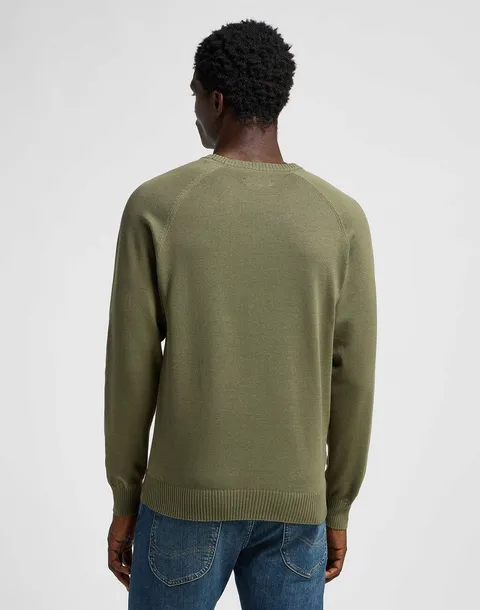 lee-clean-raglan-sweater-s-meski-sweter-kolor-zielony