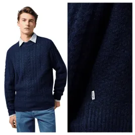 sweter-meski-wrangler-cable-knit-sweater-niebieski-denim-heather-l