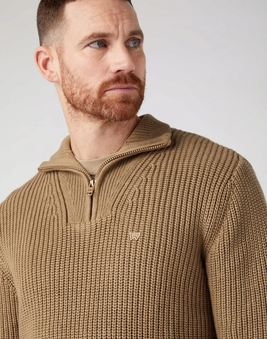 meski-sweter-wrangler-half-zip-knit-l