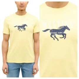 koszulka-meska-mustang-austin-kremowa-custard-klasyczna-xxl