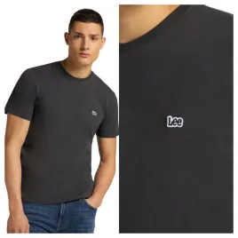 meski-t-shirt-lee-ss-small-logo-tee-bawelniany-regular-washed-black-m