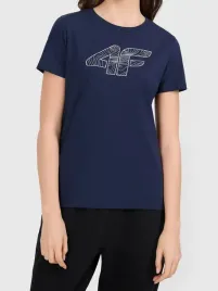 4f-t-shirt-damski-z-nadrukiem-f3309-granat-s