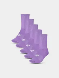 4f-skarpetki-dzieciece-casual-za-kostke-u294-fioletowe-38-40-5-pak