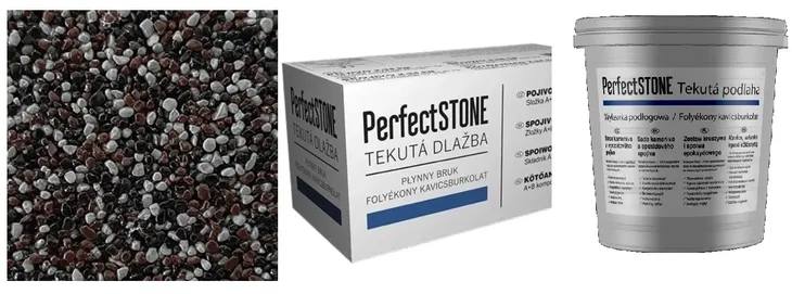 Bruk w płynie posadzka balkon garaż Kamienny Dywan żywica + kruszywo Czarny