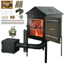 nowosc-metalowa-wedzarnia-z-dwuspadowym-dachem-w-zestawie-z-paleniskiem