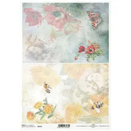 papier-ryzowy-do-decoupage-a4-itd-r2254-kwiaty-pszczoly-maki-motyle
