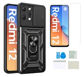 etui-pancerne-do-xiaomi-redmi-12-4g-5g-slide-ring-czarny-folia-ochronna