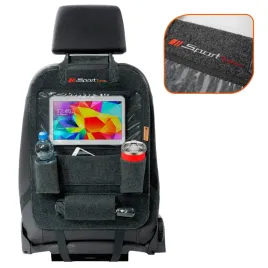 organizer-na-tyl-fotela-samochodowego-na-tablet-szary-dla-dzieci-z-haftem