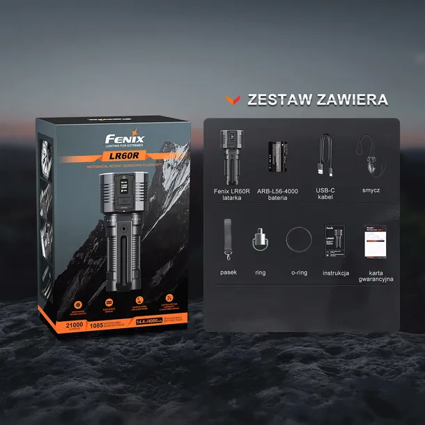 latarka-led-fenix-lr60r-stan-opakowania-oryginalne