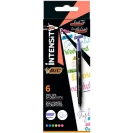 bic-intensity-dual-tip-highlighter-mix-pudelko-6szt