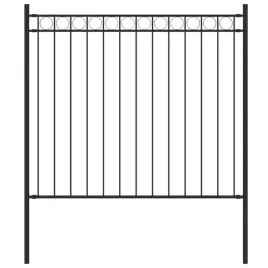 ogrodzenie-stalowe-do-ogrodu-17-x-08-m-czarne
